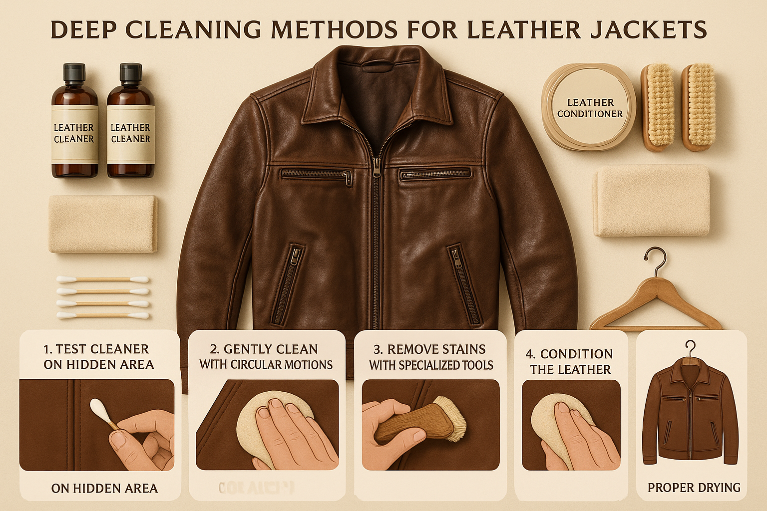 Deep cleaning methods for entire jackets